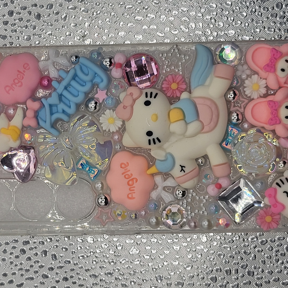 Cute Unicorn and Kitty Junk Phone Case Galaxy S23